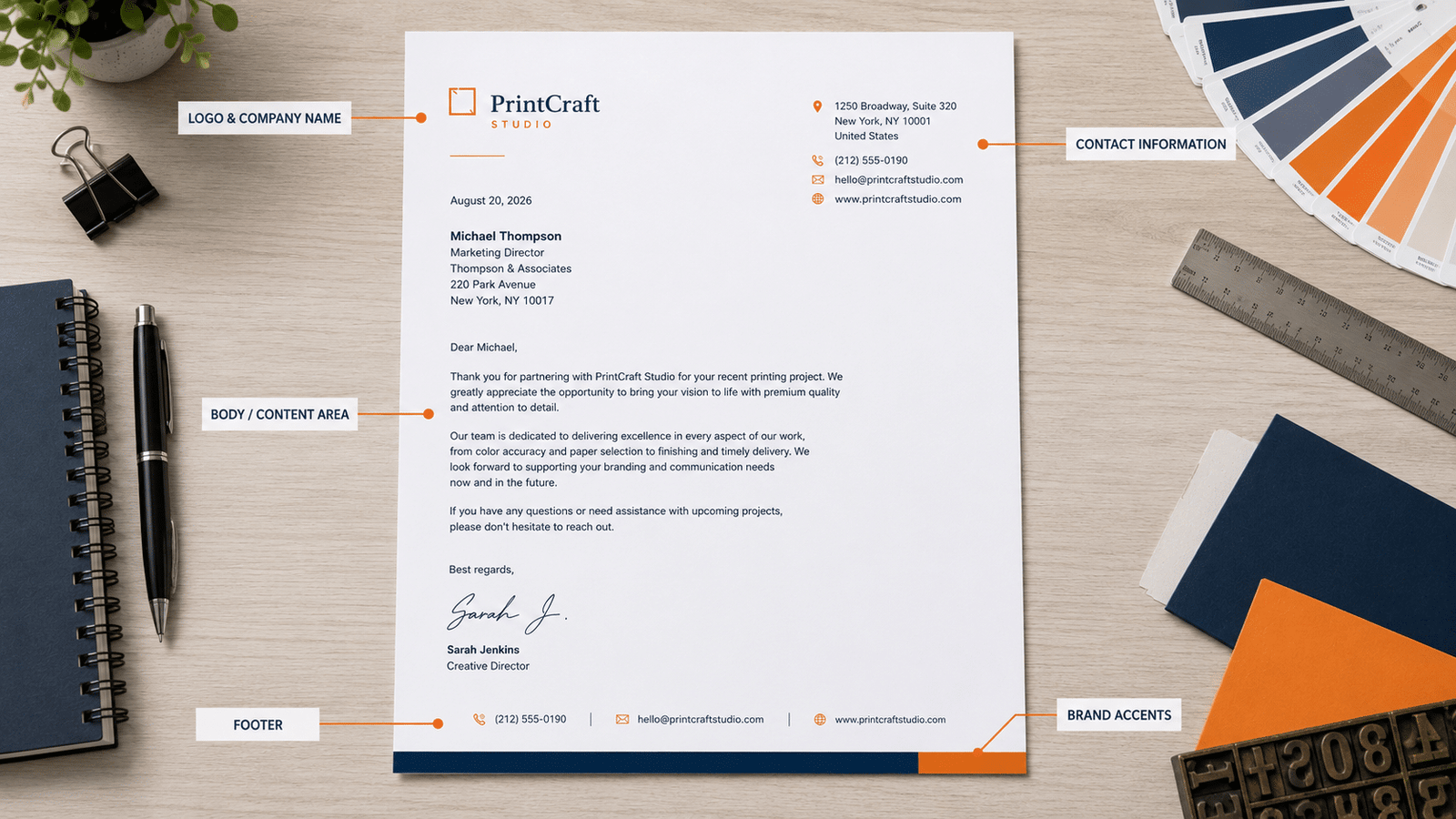 Professional Letterhead Design Layout