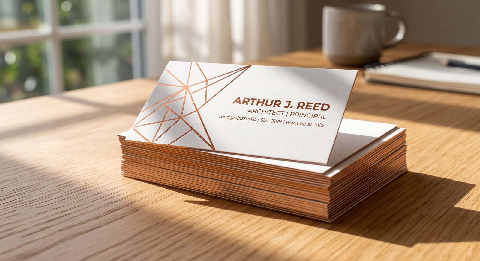 Foil Business Cards with Metallic Accents