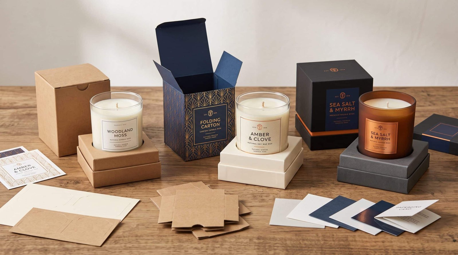 Custom Candle Packaging Boxes and Labels